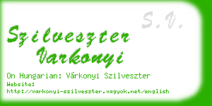 szilveszter varkonyi business card