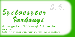 szilveszter varkonyi business card
